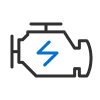 engine-replacement Black engine icon